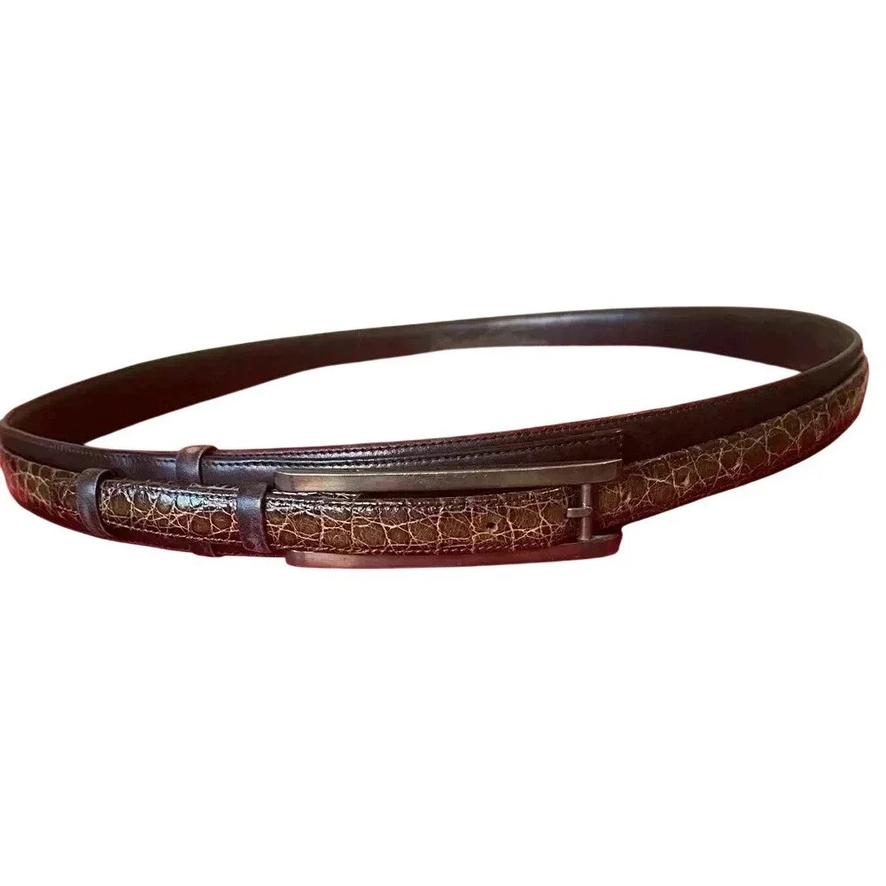 Jeweler‎ Matthew Feldman Timeless Belt Vintage Thin Leather Designer Buckle Art